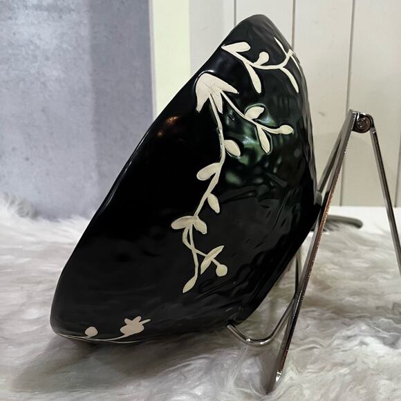 NEW Valeriano Paz Vintage Peruvian Handmade Floral Folk Art Pottery Flower Bowl - Picture 9 of 14